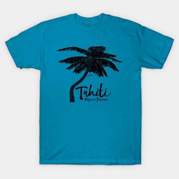 Tahiti, French Polynesia, Palm Tree T-Shirt by jcombs